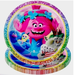 Trolls Sparkling Dessert Plates - 10 Pk